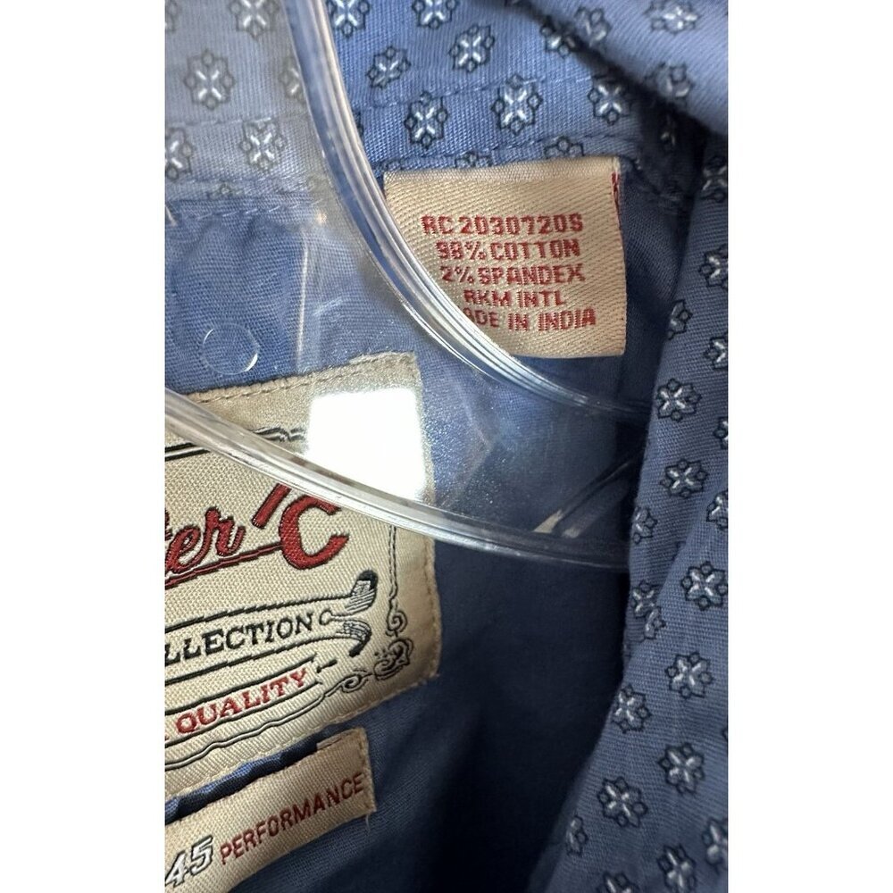 Rafter-C ProFlex45 Western Long Sleeve Pearl Snap - 2XL Blue Cross/X Design - Picture 7 of 12